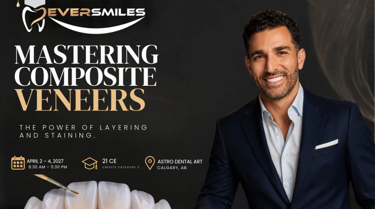 Composite veneers course Calgary with Dr. Felipe Bezerra April 2027